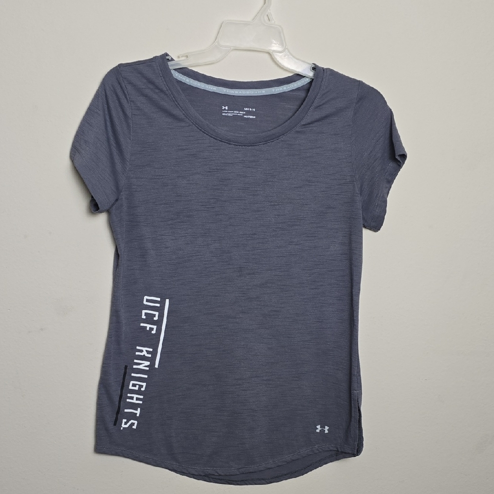 UCF Knight Under Armour Women's Dark Gray Short Sleeve